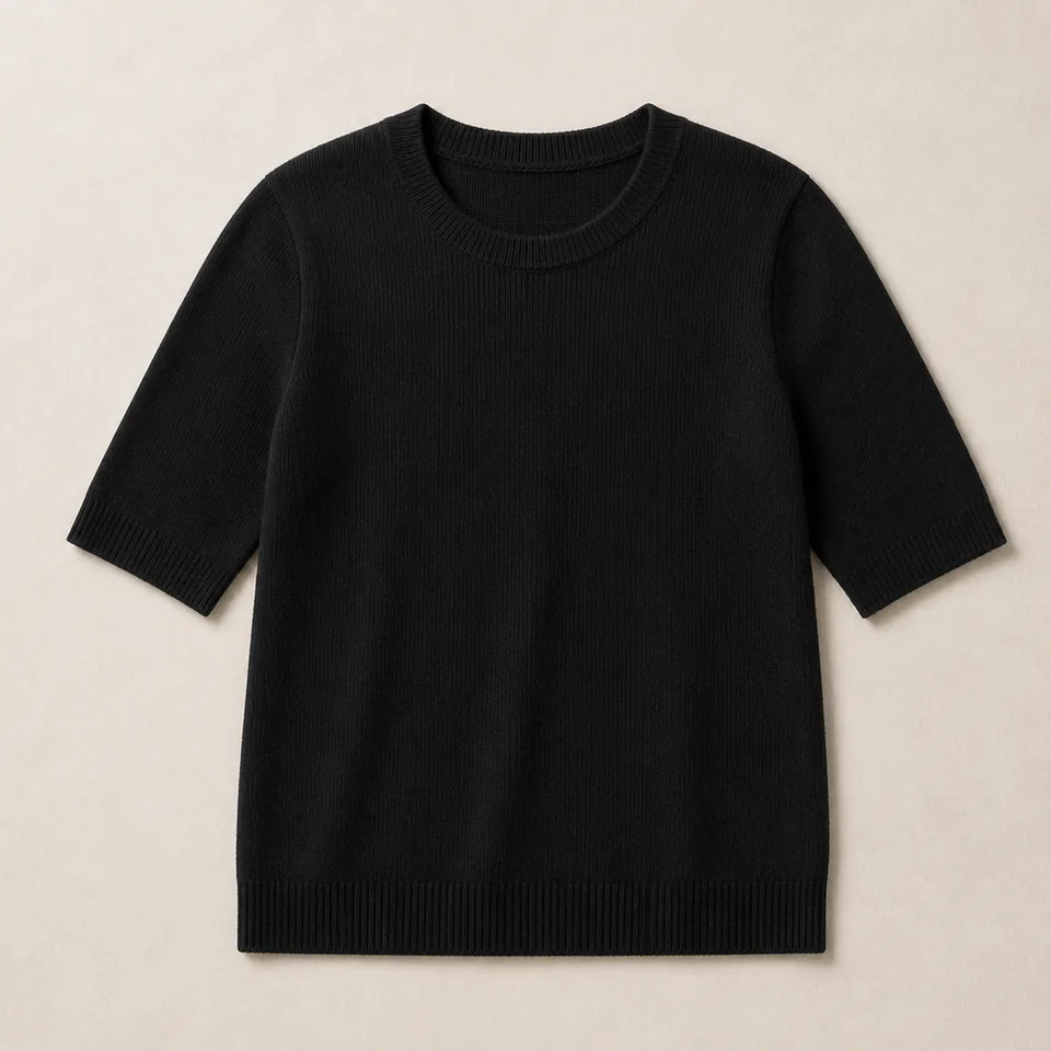 Schwarzes Strickshirt Damen