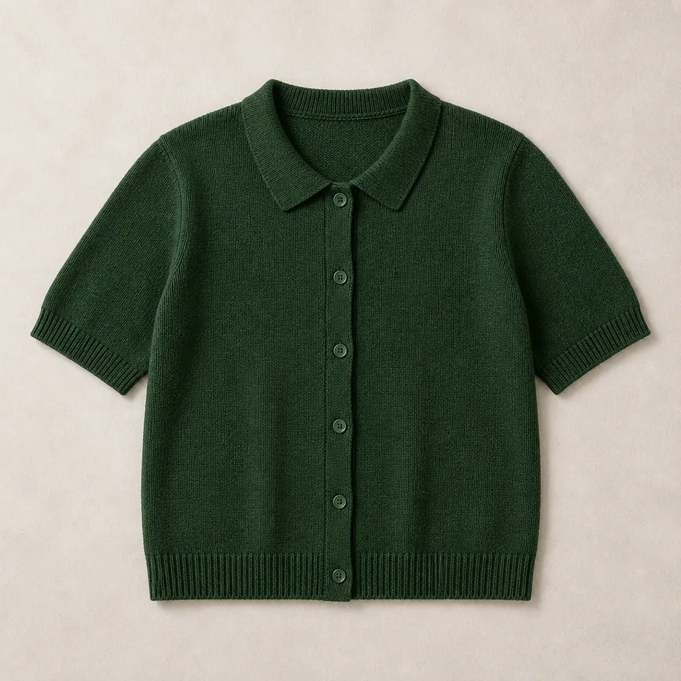 Grünes Strickhemd Damen